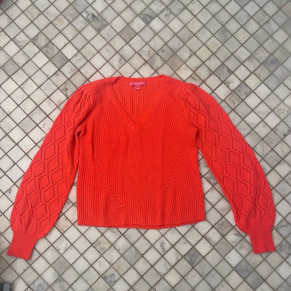 Lilly Pulitzer Luletta sweater size-S Color-Spicy Coral